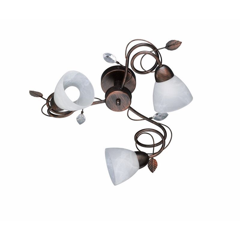 Rust Coloured flush ceiling light classic, Astrid