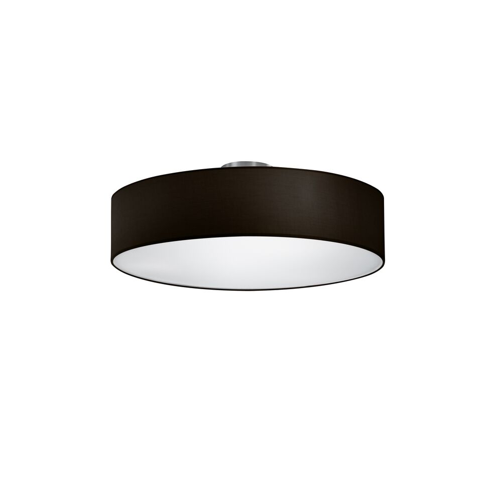 Nickel flush ceiling light metal, Ledbury