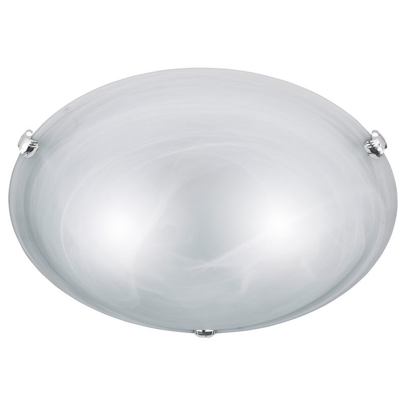 White flush ceiling light glass, Filia