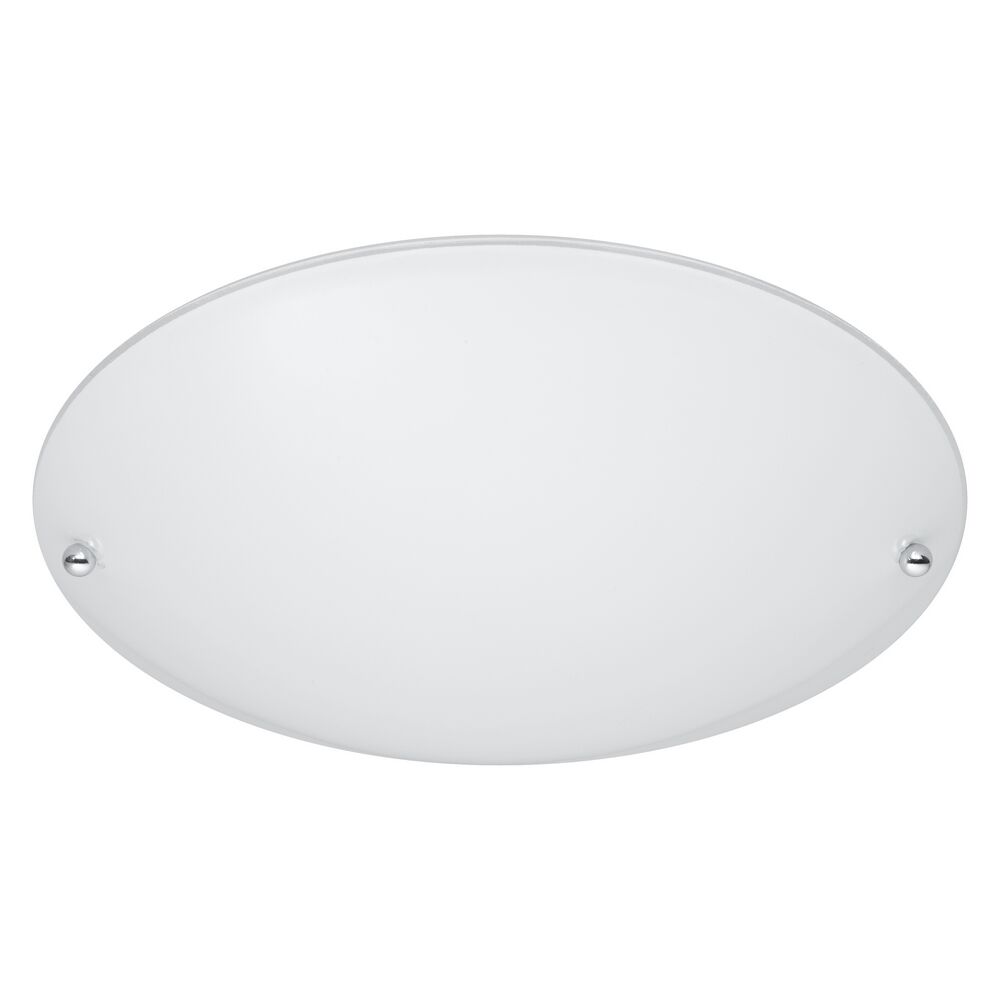 Silver flush ceiling light glass, Celino