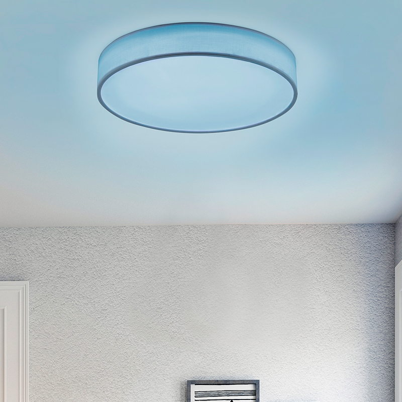 White flush ceiling light modern, Gording, 45W, RGBW LED, with remote control