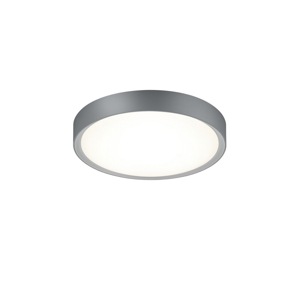 Silver bathroom ceiling light plastic, Evelina, 18W, 3000K LED, IP44