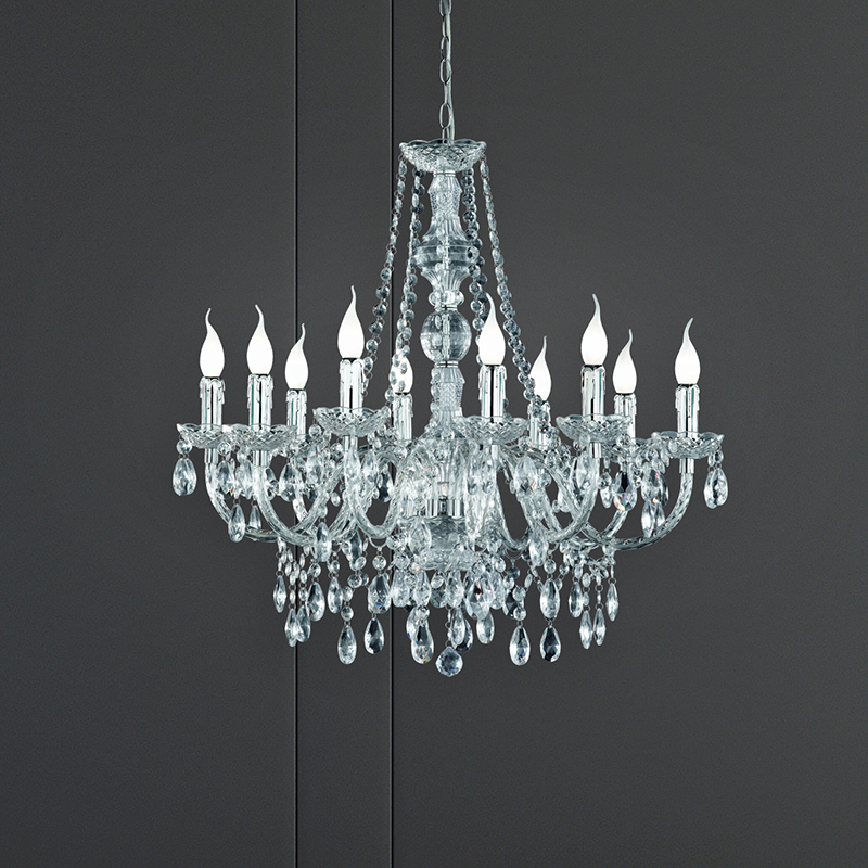 Transparent chandelier classic, Pedra