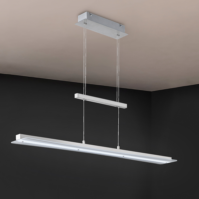 Nickel dining table hanging lamp modern, Port, 18W, warm to cold white adjustable LED