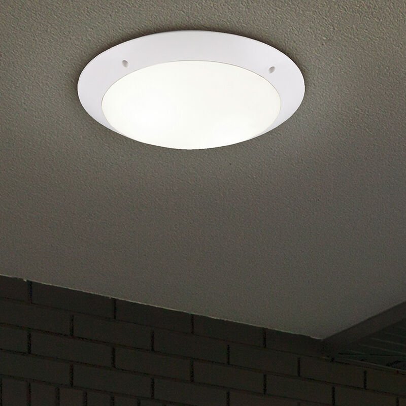 White flush ceiling light modern, Gandrup, IP54