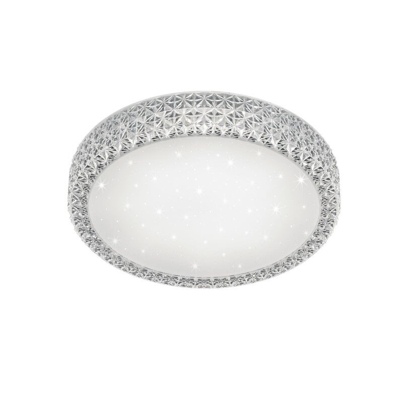 White flush ceiling light classic, Valentina, 27W, warm to cold white adjustable LED, with remote control