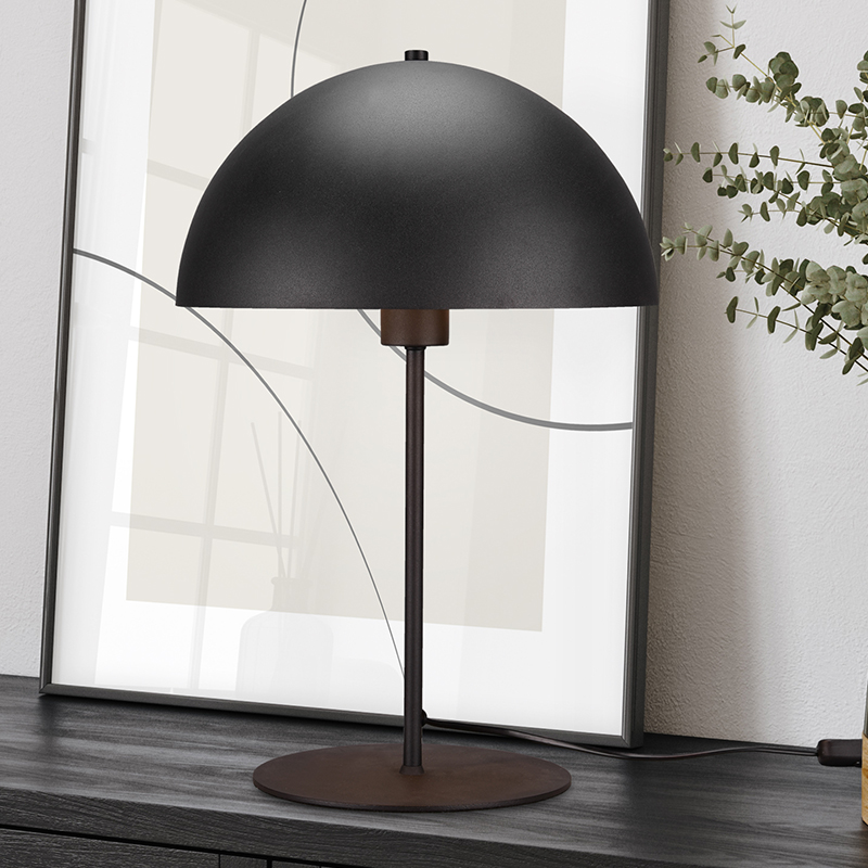 Black table lamp modern, Fransisca, with switch