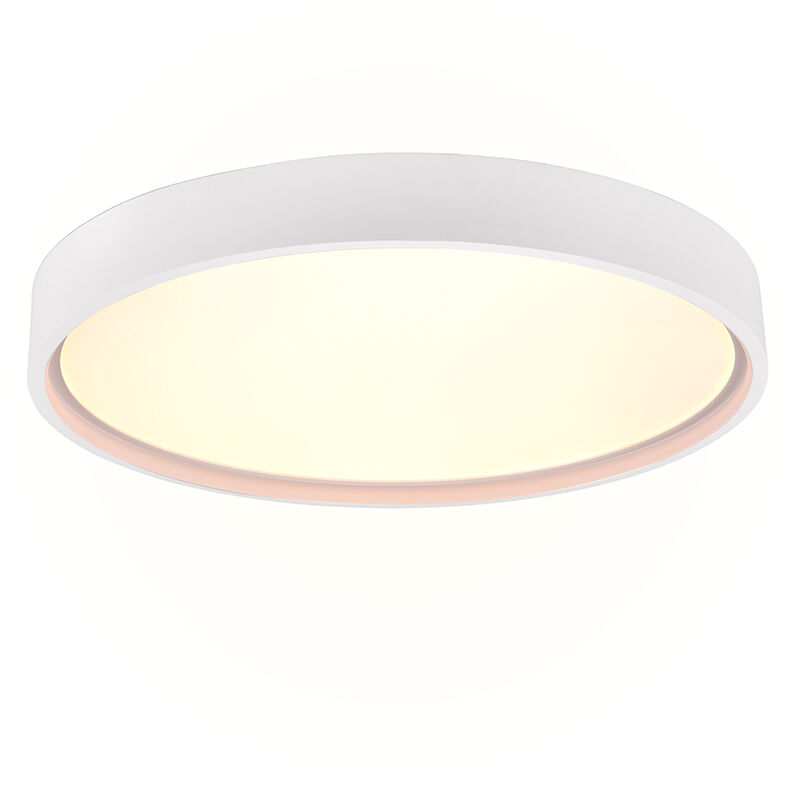 White flush ceiling light modern, Destin, 29W, warm to cold white adjustable LED