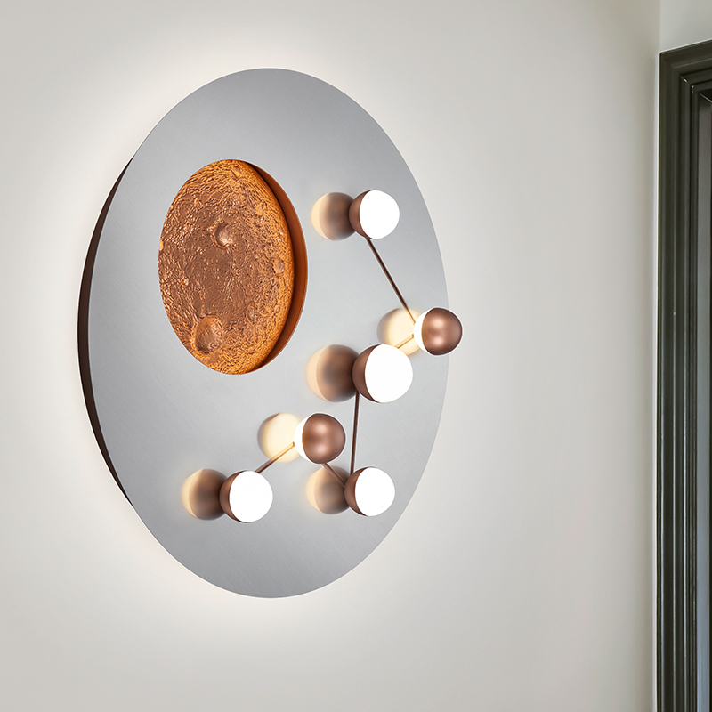 Silver flush ceiling light modern, Gilberto, 42W, warm to cold white adjustable LED, 3-step dimmable
