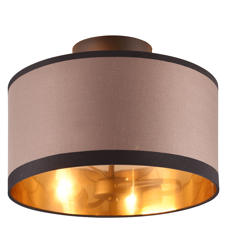 Taupe flush ceiling light modern, Denley