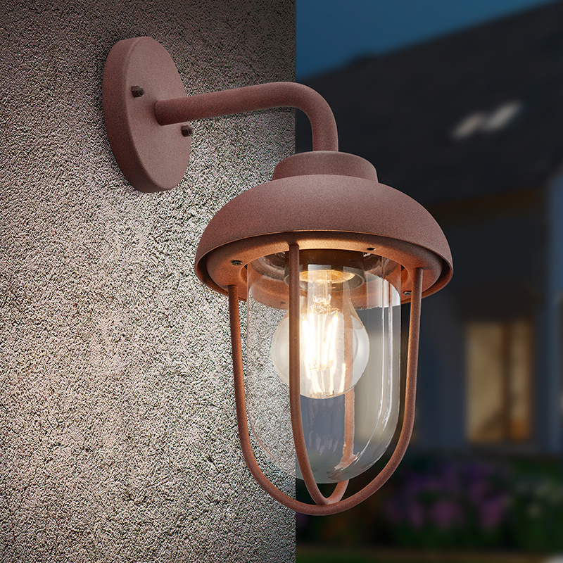 Rust Coloured outdoor light industrial, Trevor, IP44