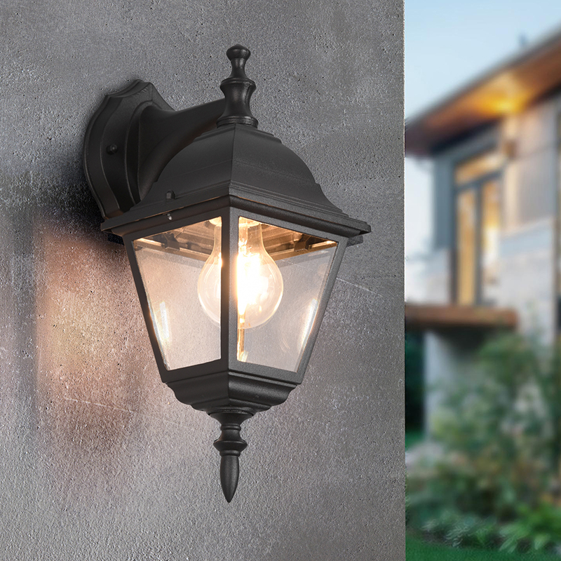 Black outdoor light classic, Lavina, IP44