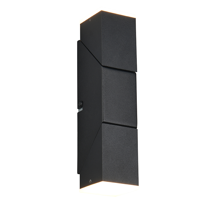 Black up down wall light modern, Lok, 3W, 3000K LED