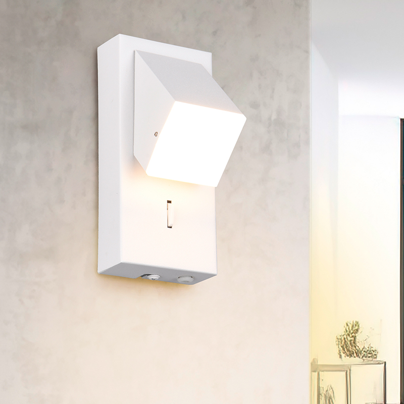 White wall light modern, Lok, 3W, 3000K LED
