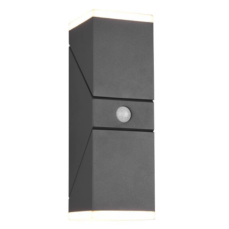 Anthracite outdoor wall light with motion sensor modern, Liron, 7W, 3000K LED, IP54