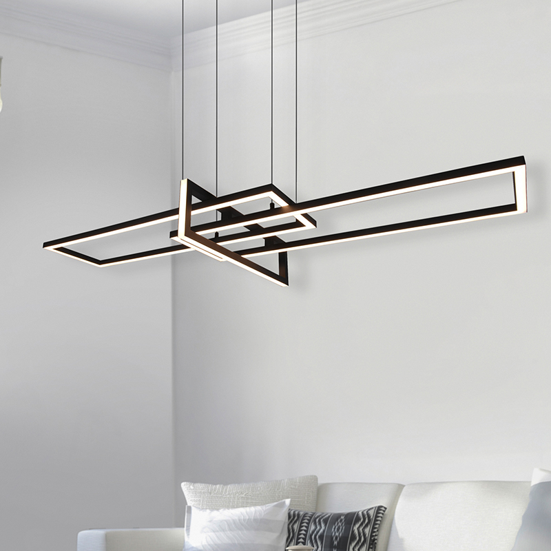 Black pendant light modern, Hatun, 34W, 3000K LED