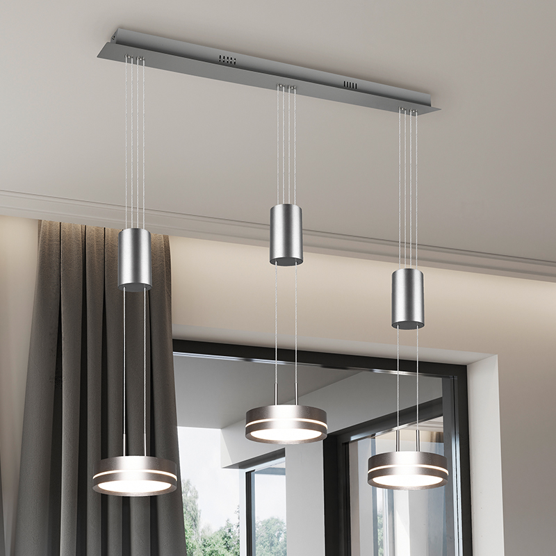 Nickel pendant light modern, Marjon, 9W, 3000K LED