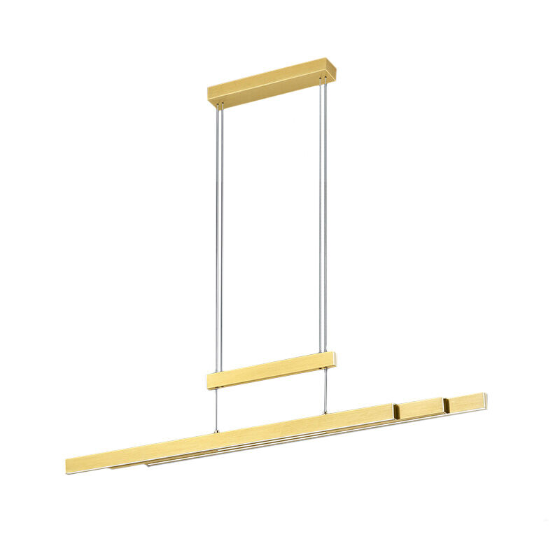 Brass pendant light modern, Jessey, 42W, warm to cold white adjustable LED, with touch dimmer