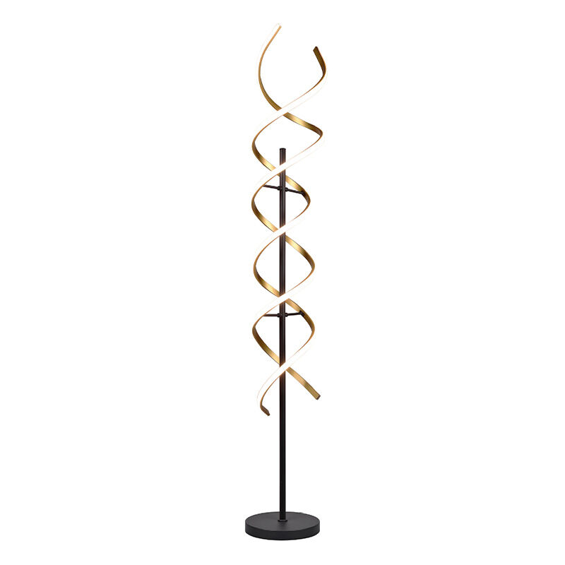 Brass floor lamp design, Sylvian, 32W, warm to cold white adjustable LED, with touch dimmer