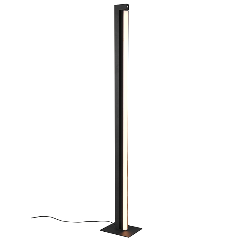 Black floor lamp modern, Raihana, 21W, white switch LED, with touch dimmer
