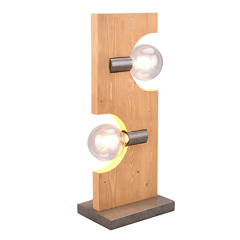 Wood table lamp brown, Dyonne