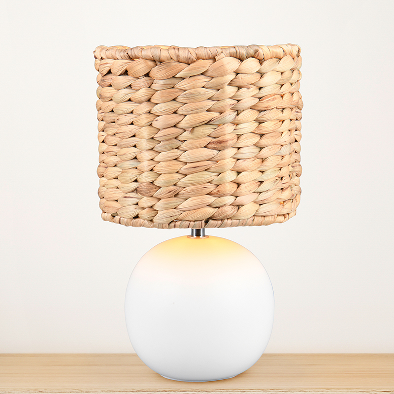 Brown table lamp rustic, Minouk, with switch