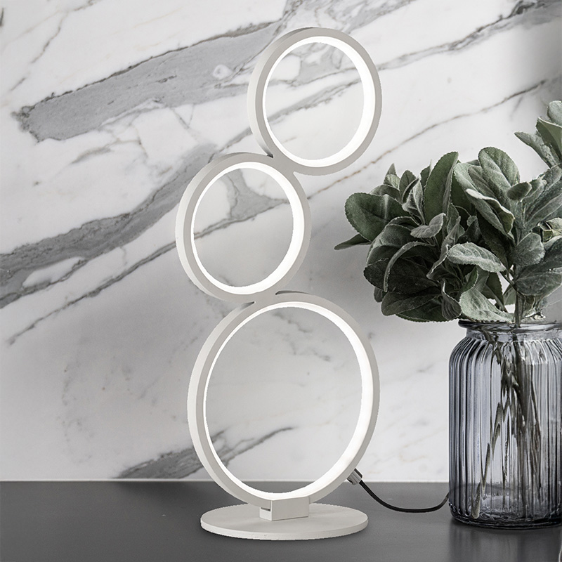 White table lamp modern, Robon, 17W, 3000K LED, with switch