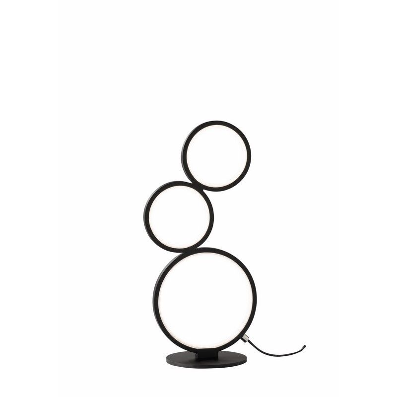 Black table lamp modern, Robon, 17W, 3000K LED, with switch