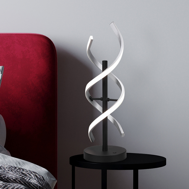 Chrome table lamp design, Sylvian, 20W, warm to cold white adjustable LED, with touch dimmer