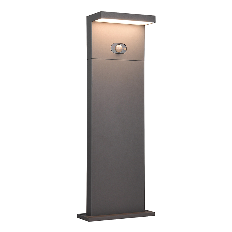 Anthracite solar outdoor floor lamp modern, Nesrin, 5W, white switch LED, IP65