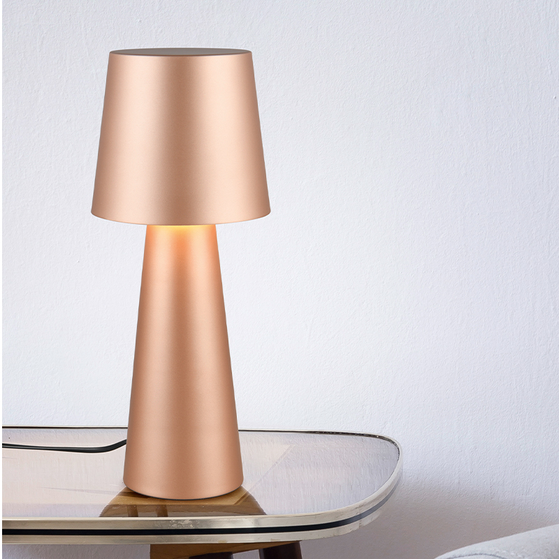 Brown table lamp modern, Lillyam, with switch