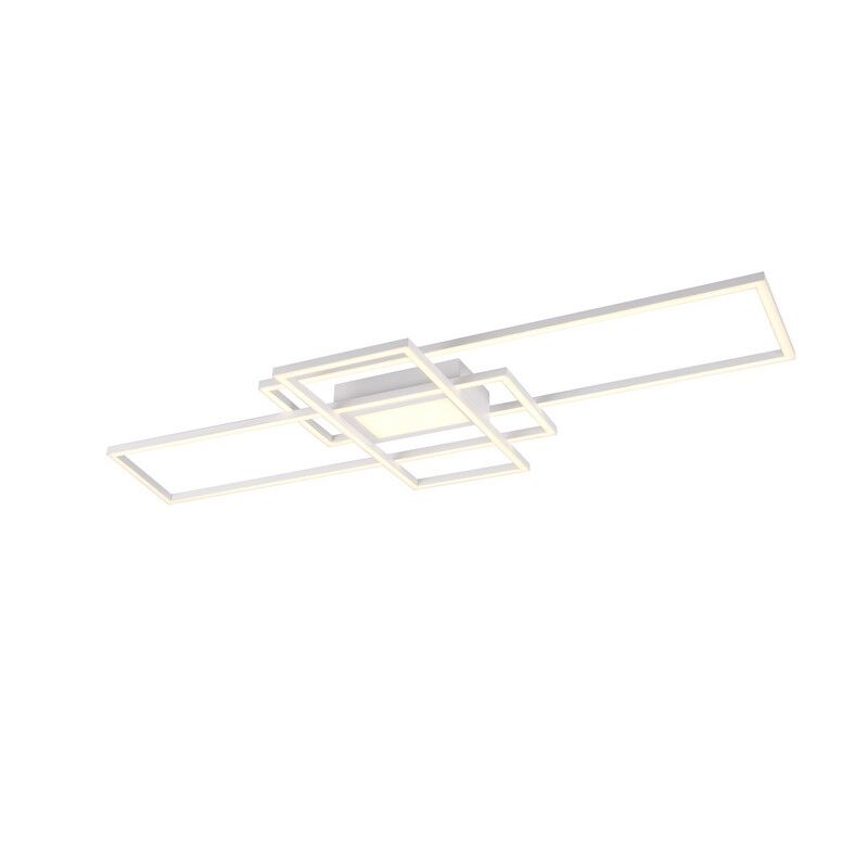 White flush ceiling light modern, Retan, 60W, warm to cold white adjustable LED, with remote control