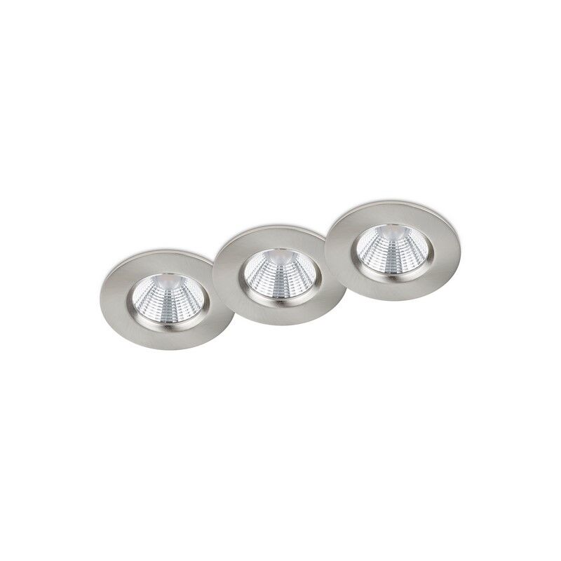 Nickel bathroom recessed downlight modern, Iman, 5W, 3000K LED, IP65