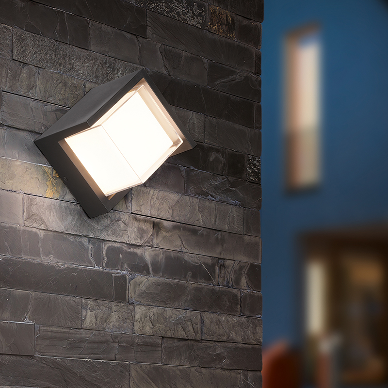 White outdoor light plastic, Riekje, 8W, 3000K LED, IP54