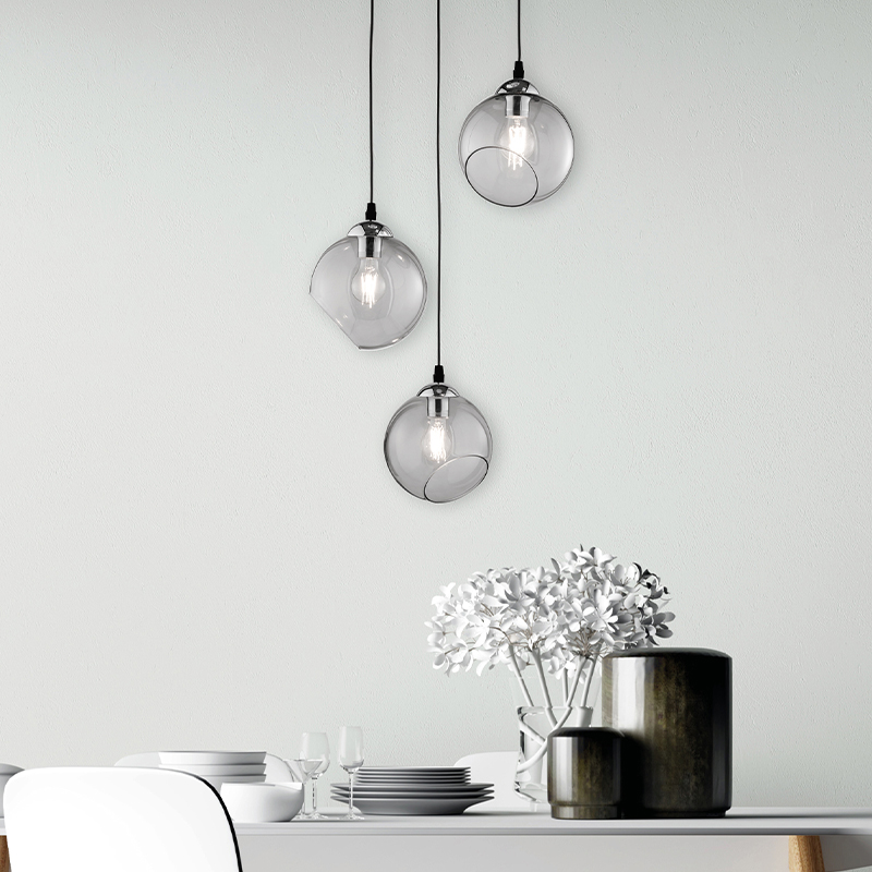 Chrome pendant light modern, Azibo