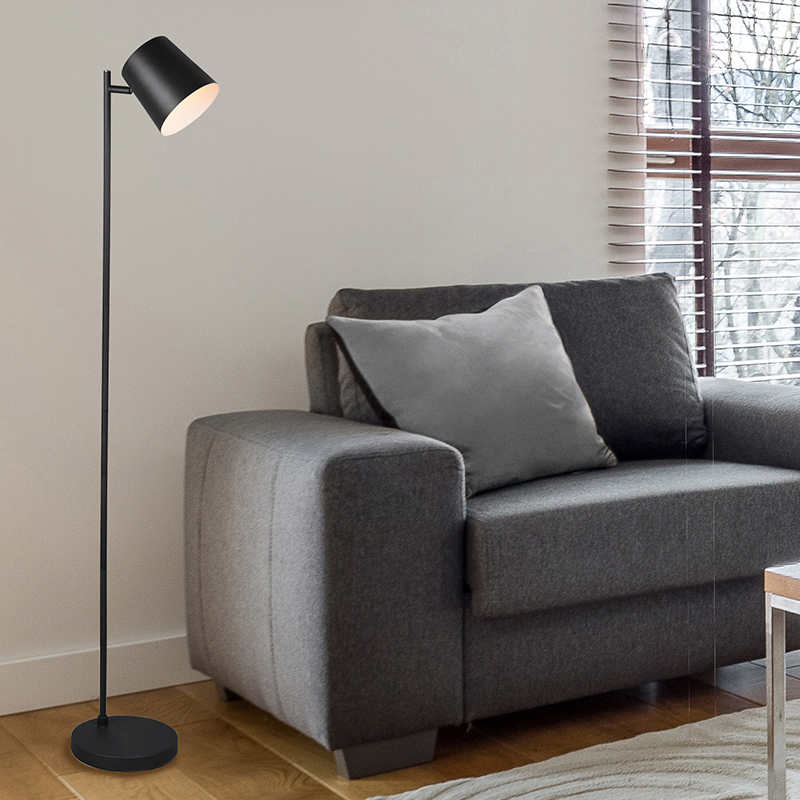 Black floor lamp modern, Suraya, 4,5W, 3000K LED, with touch dimmer