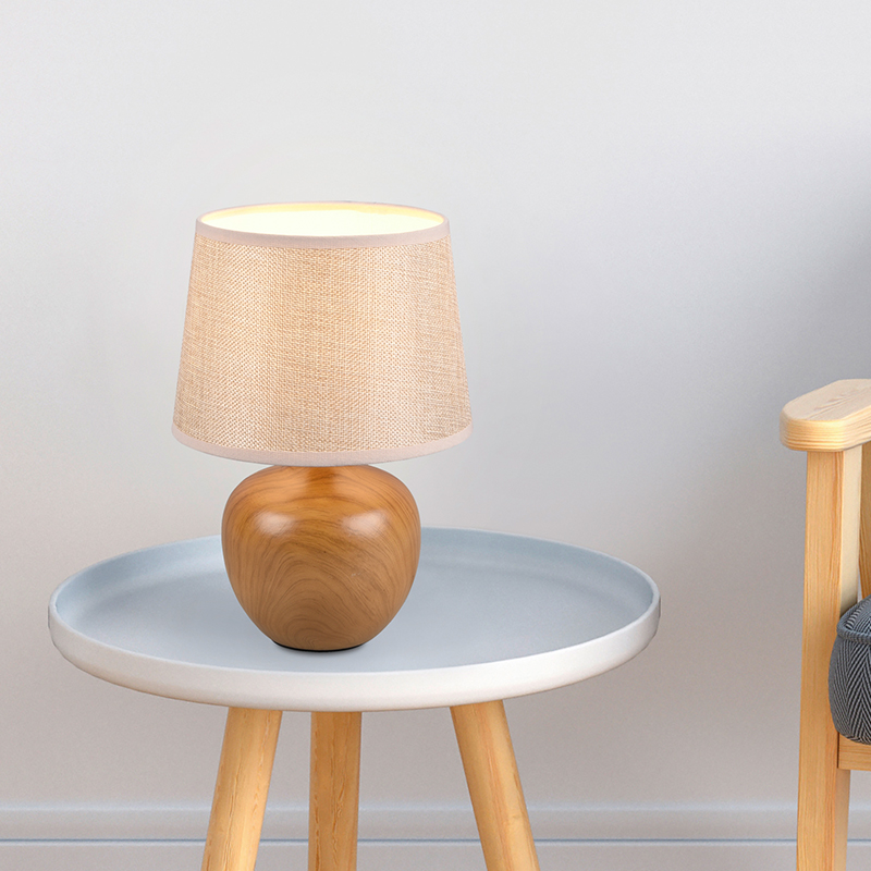 Ceramic table lamp beige, Yet, with switch