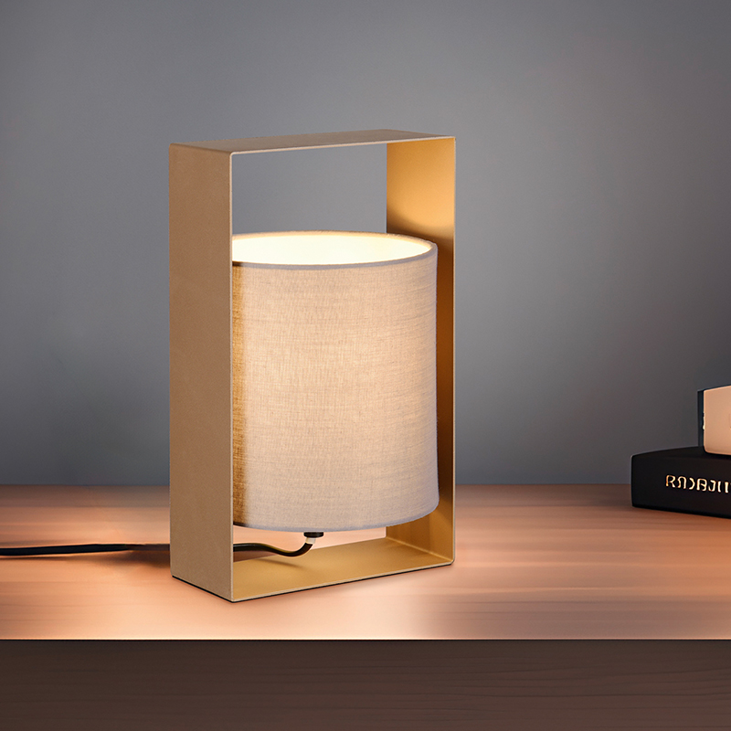 Brown table lamp modern, Radhika, with switch
