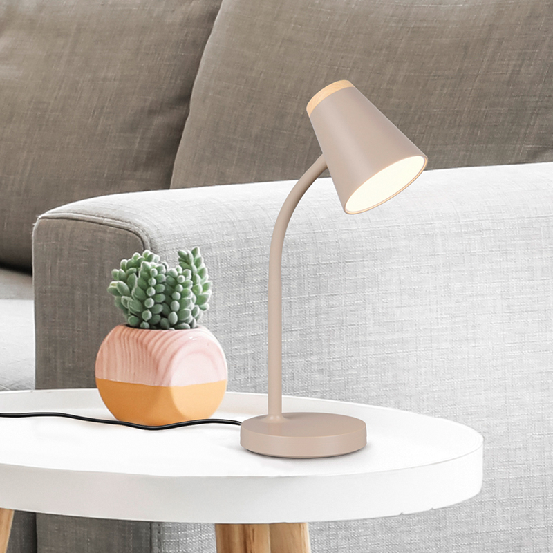 Brown table lamp modern, Rahul, 4,5W, 3000K LED, with switch