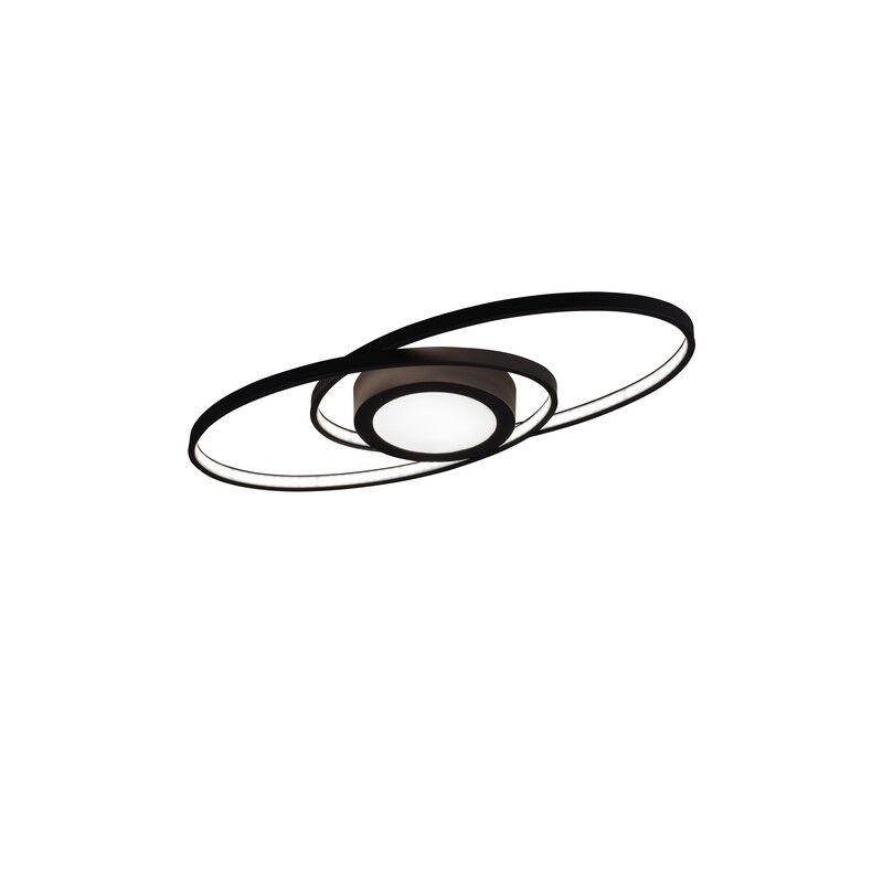 Anthracite flush ceiling light modern, Sarama, 27W, 3000K LED