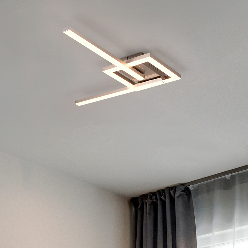 Nickel ceiling light design, Mahad, 17W, 3000K LED