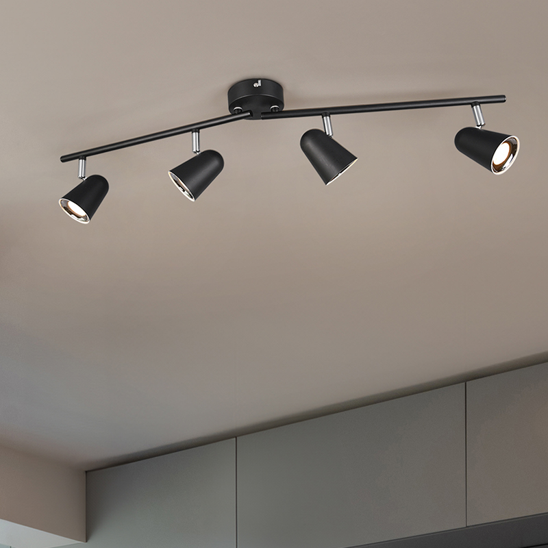 Black ceiling spotlight modern, Taj, 3W, 3000K LED