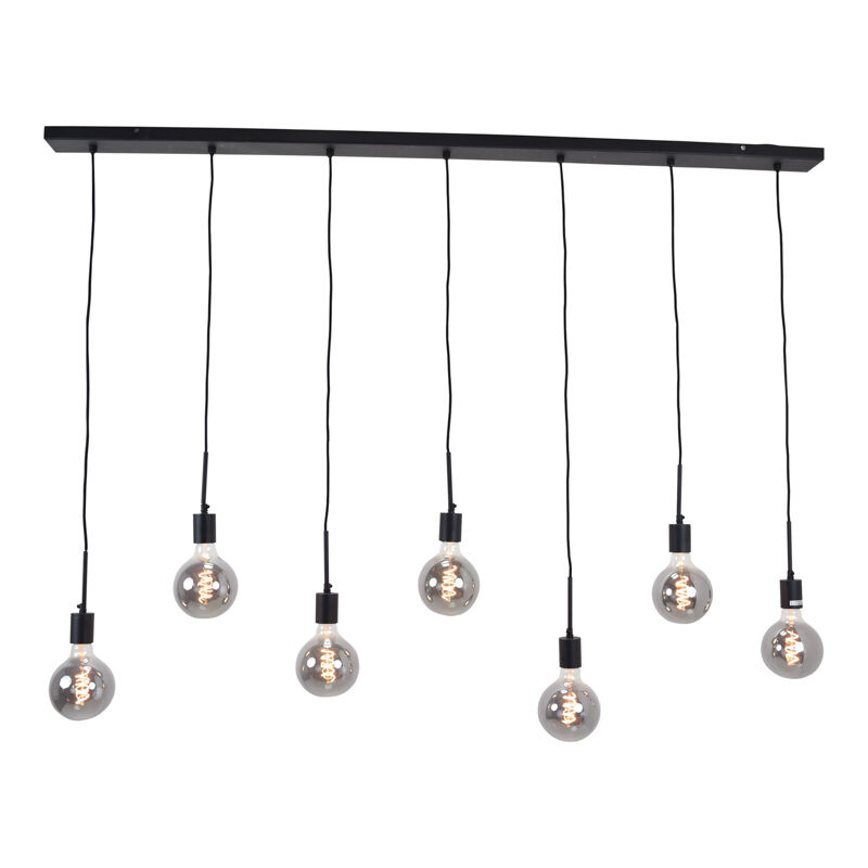 Industrial dining table hanging lamp black, Bolb