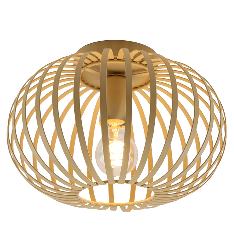 Industrial flush ceiling light beige, Lieve