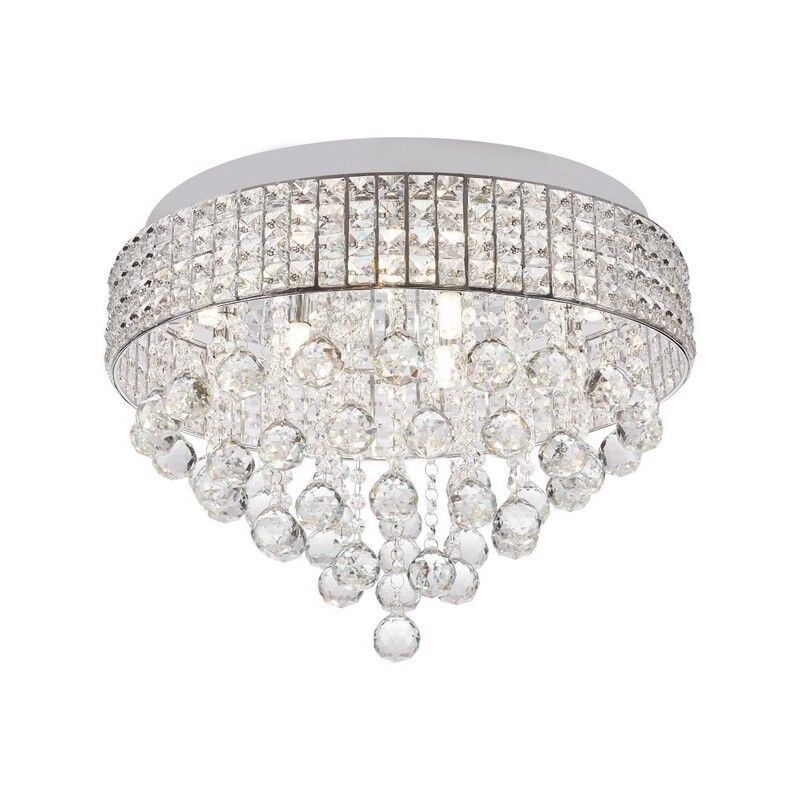 Design flush ceiling light chrome, Mitzy