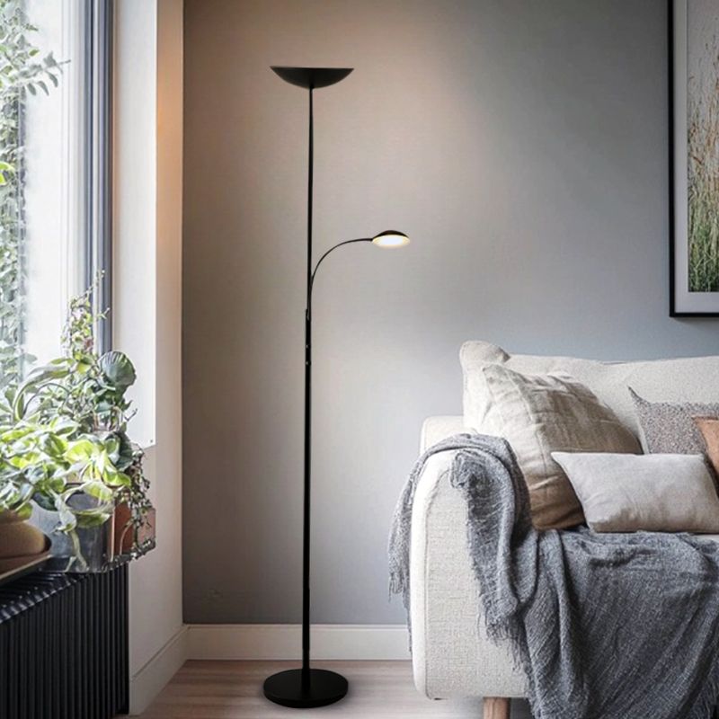 Modern reading floor lamp black, Soner, 10W, 3000K LED
