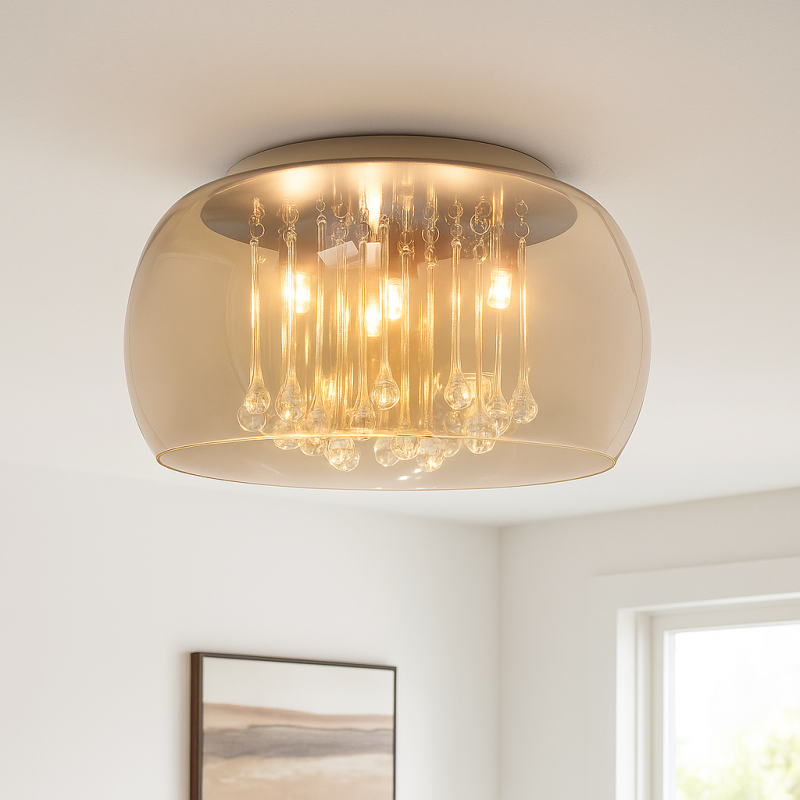 Design ceiling light amber, Lorenzo
