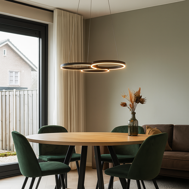 Design pendant light black, Thalia, 36W, 2700K LED, 3-step dimmable