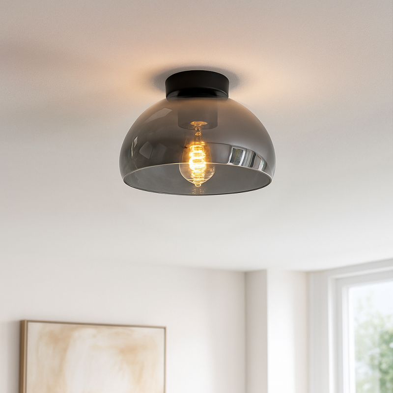 Modern flush ceiling light grey, Arif
