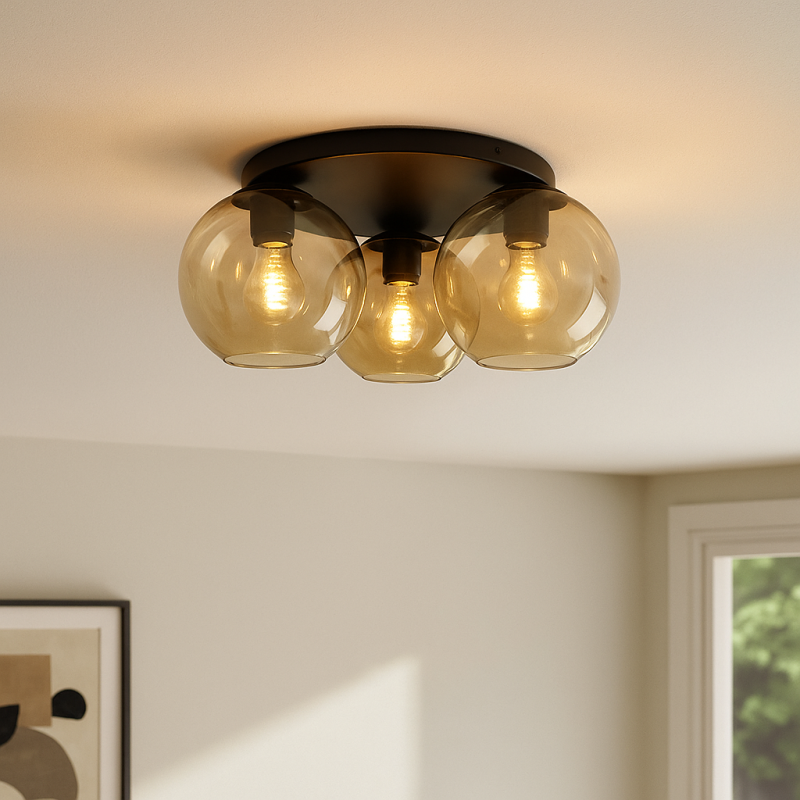 Design ceiling light amber, Emerson